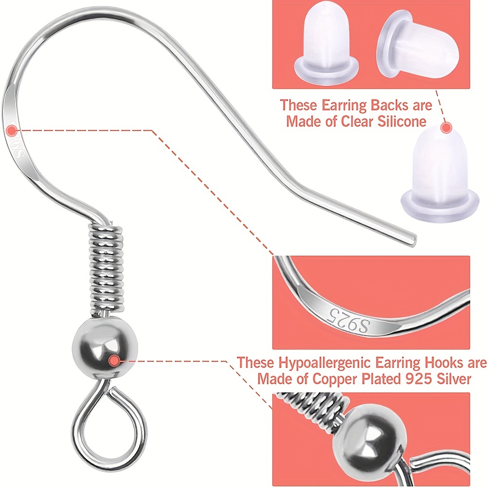600pcs Hypoallergenic Earring Hooks Kit